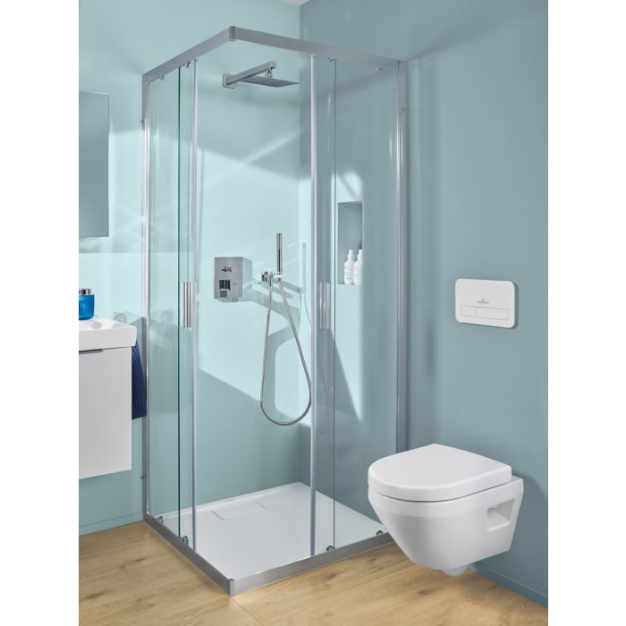 Villeroy & Boch Architectura Tiefspül-WC Compact spülrandlos, wandhängend, mit TwistFlush AntiBac und CeramicPlus