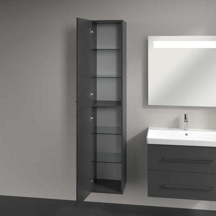 Villeroy & Boch Avento Hochschrank 34,6 x 176 cm, 2 Türen Anschlag links