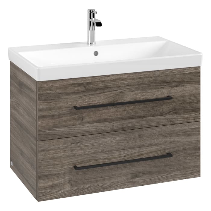 Villeroy & Boch Avento Waschtisch mit Unterschrank 80 cm, 2 Auszüge