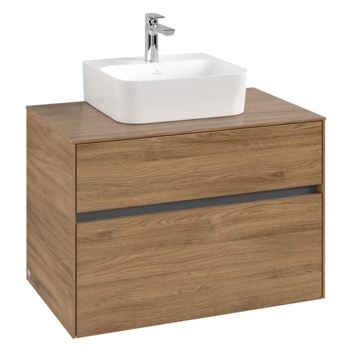 Villeroy & Boch Collaro Waschtischunterschrank 80 x 50 cm, mit 2 Auszügen für Finion Waschtisch