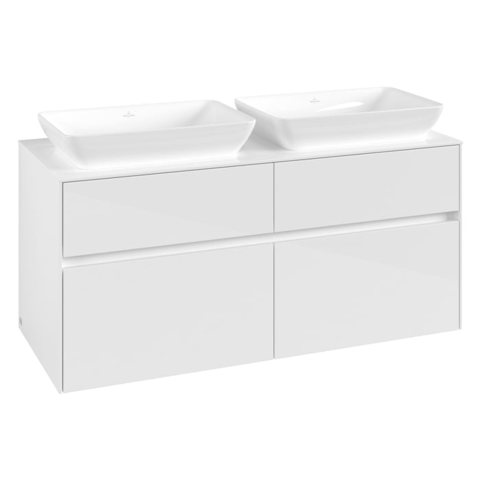 Villeroy & Boch Collaro Waschtischunterschrank 120 x 50 cm, mit 4 Auszügen für 2 Venticello Waschtische