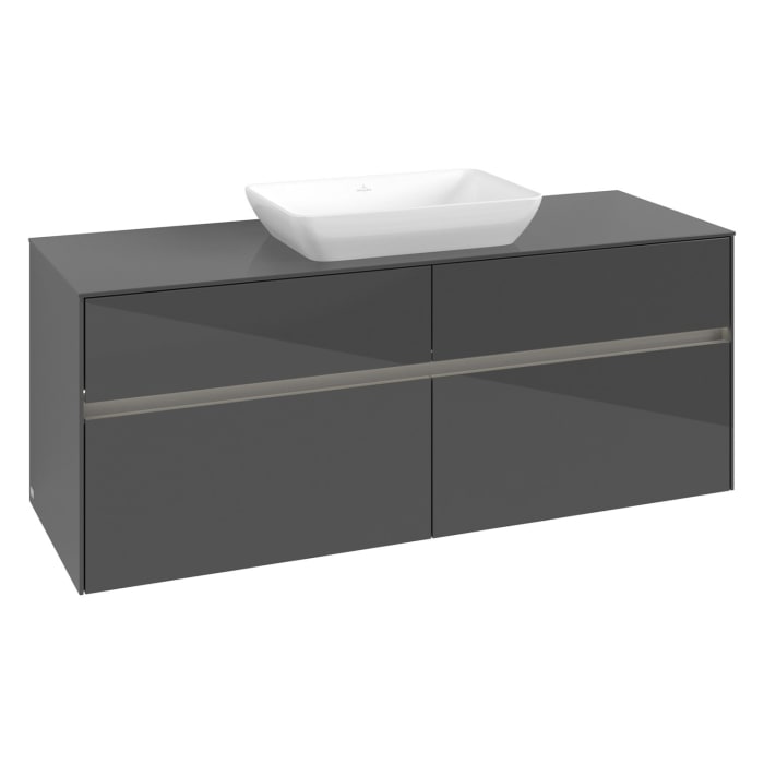 Villeroy & Boch Collaro Waschtischunterschrank 140 x 50 cm, mit 4 Auszügen und LED-Beleuchtung für Venticello Waschtisch