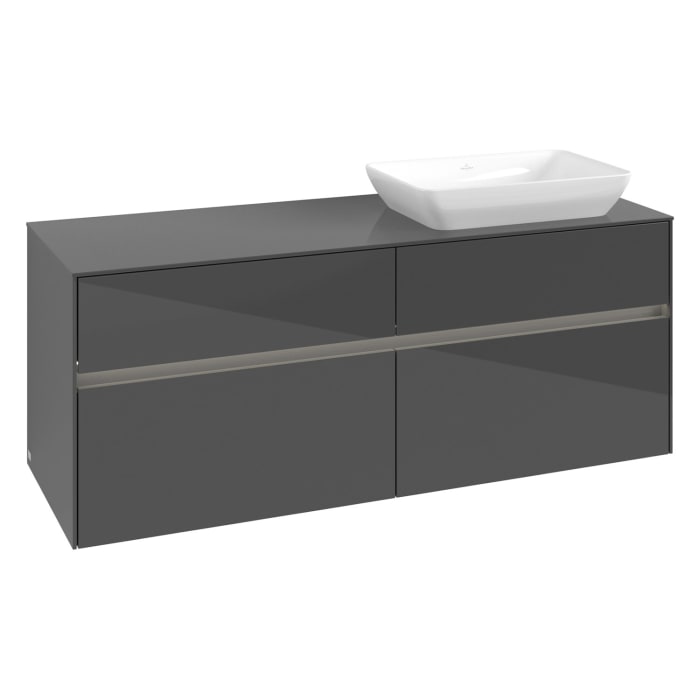 Villeroy & Boch Collaro Waschtischunterschrank 140 x 50 cm, mit 4 Auszügen und LED-Beleuchtung für Venticello Waschtisch