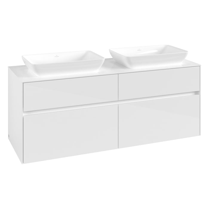 Villeroy & Boch Collaro Waschtischunterschrank 140 x 50 cm, mit 4 Auszügen für 2 Venticello Waschtische