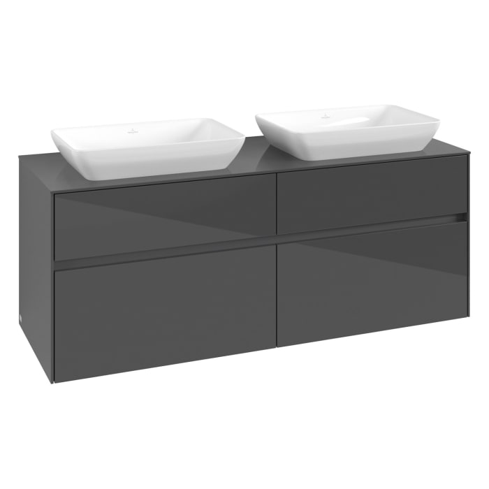 Villeroy & Boch Collaro Waschtischunterschrank 140 x 50 cm, mit 4 Auszügen für 2 Venticello Waschtische