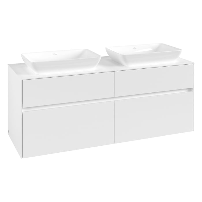 Villeroy & Boch Collaro Waschtischunterschrank 140 x 50 cm, mit 4 Auszügen für 2 Venticello Waschtische