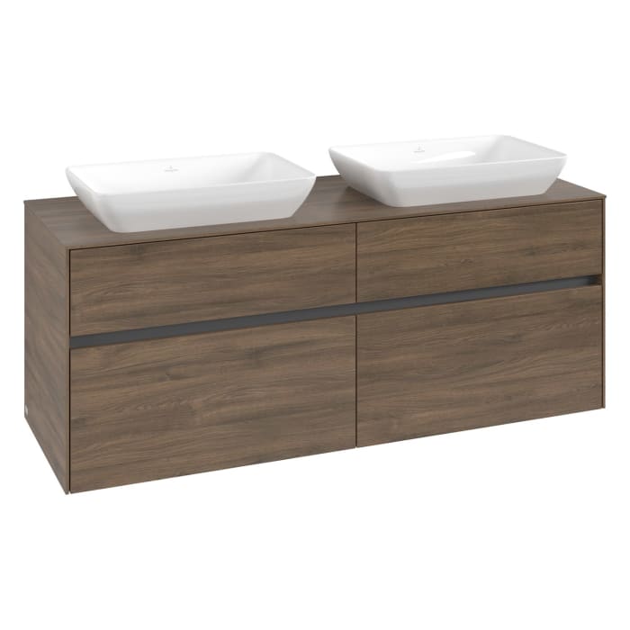 Villeroy & Boch Collaro Waschtischunterschrank 140 x 50 cm, mit 4 Auszügen für 2 Venticello Waschtische
