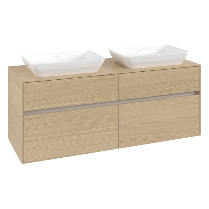 Villeroy & Boch Collaro Waschtischunterschrank 140 x 50 cm, mit 4 Auszügen für 2 Venticello Waschtische