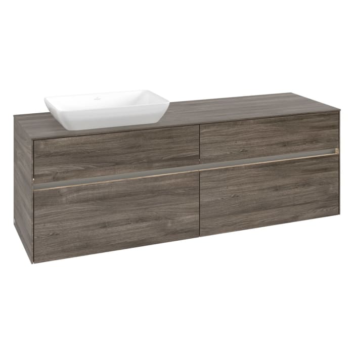 Villeroy & Boch Collaro Waschtischunterschrank 160 x 50 cm, mit 4 Auszügen und LED-Beleuchtung für Venticello Waschtisch