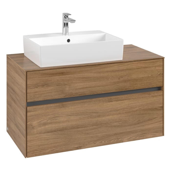 Villeroy & Boch Collaro Waschtischunterschrank 100 x 50 cm, mit 2 Auszügen