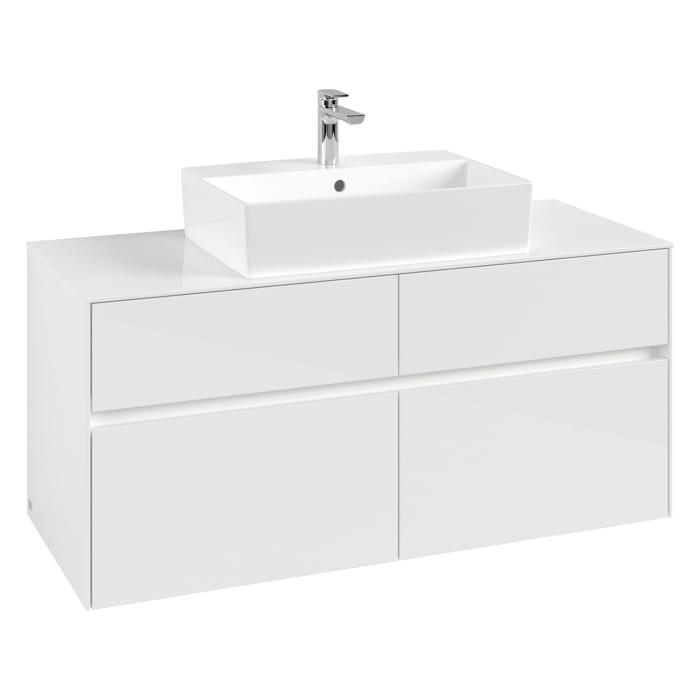 Villeroy & Boch Collaro Waschtischunterschrank 120 x 50 cm, mit 4 Auszügen und LED-Beleuchtung