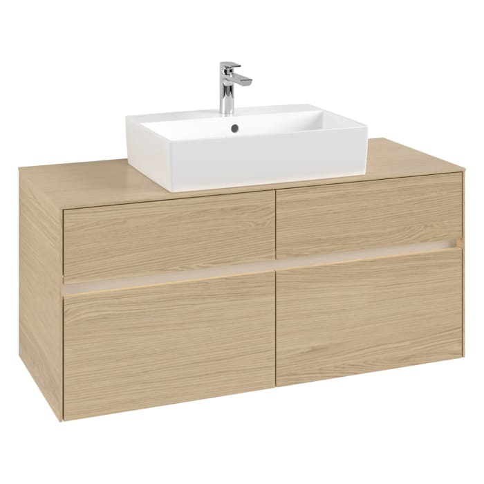 Villeroy & Boch Collaro Waschtischunterschrank 120 x 50 cm, mit 4 Auszügen und LED-Beleuchtung