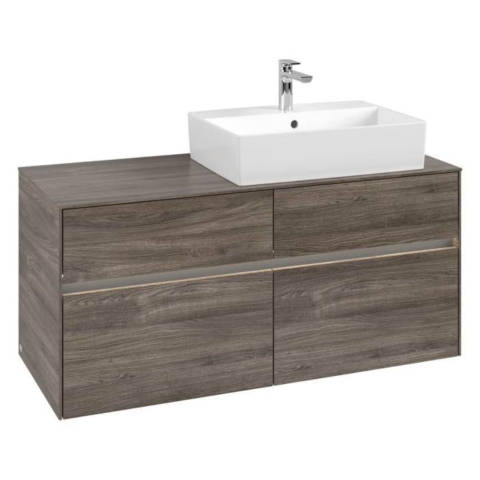 Villeroy & Boch Collaro Waschtischunterschrank 120 x 50 cm, mit 4 Auszügen und LED-Beleuchtung