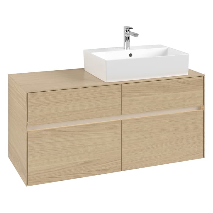Villeroy & Boch Collaro Waschtischunterschrank 120 x 50 cm, mit 4 Auszügen und LED-Beleuchtung