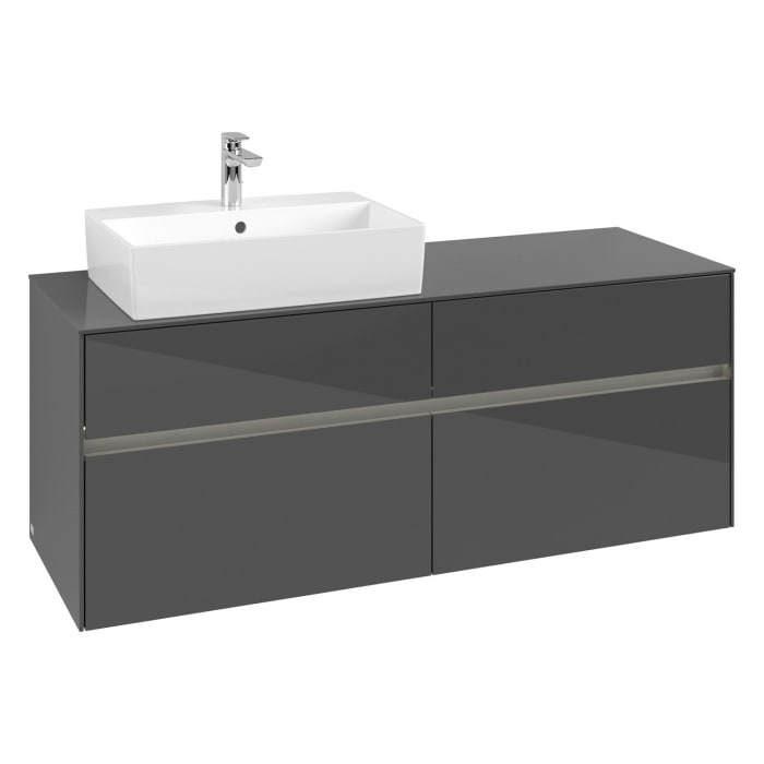 Villeroy & Boch Collaro Waschtischunterschrank 140 x 50 cm, mit 4 Auszügen und LED-Beleuchtung