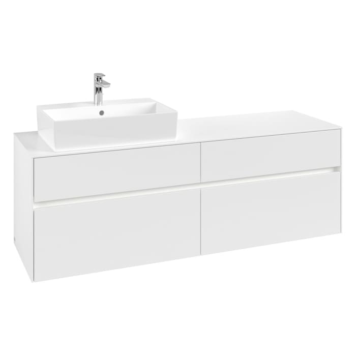 Villeroy & Boch Collaro Waschtischunterschrank 160 x 50 cm, mit 4 Auszügen und LED-Beleuchtung