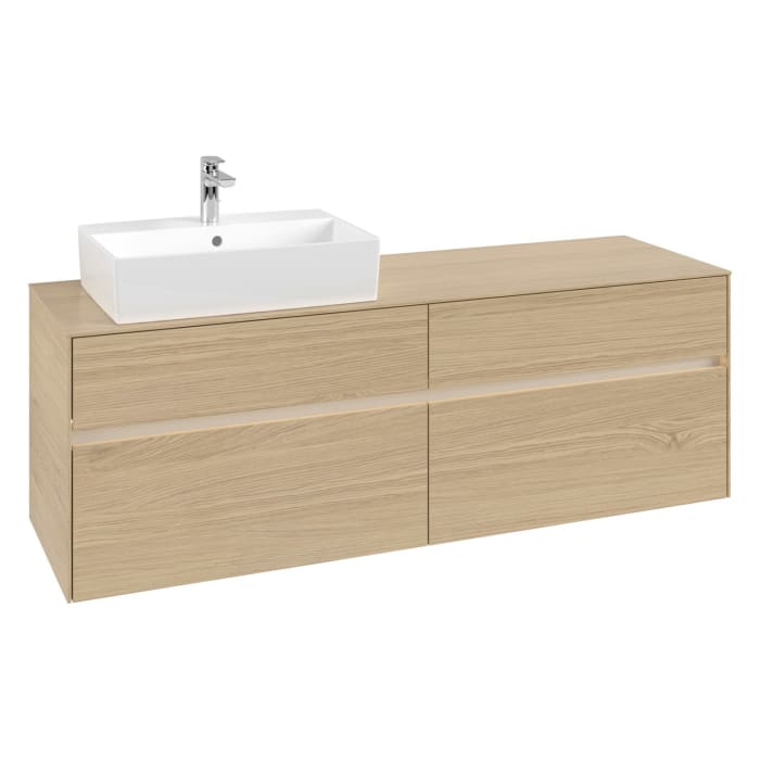 Villeroy & Boch Collaro Waschtischunterschrank 160 x 50 cm, mit 4 Auszügen und LED-Beleuchtung