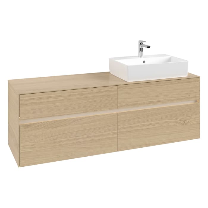 Villeroy & Boch Collaro Waschtischunterschrank 160 x 50 cm, mit 4 Auszügen und LED-Beleuchtung