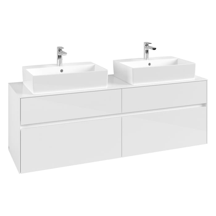 Villeroy & Boch Collaro Waschtischunterschrank 160 x 50 cm, mit 4 Auszügen für 2 Waschtische