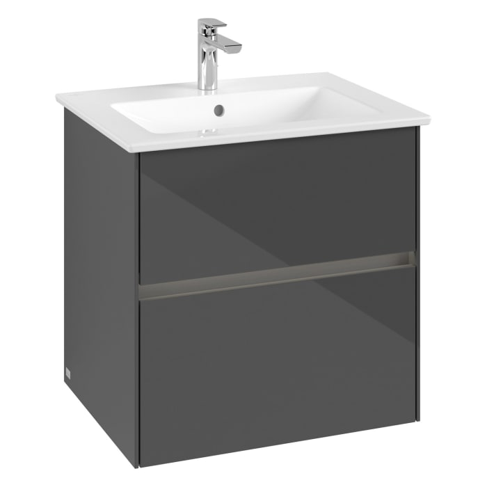 Villeroy & Boch Collaro Waschtischunterschrank 61 x 48 cm, mit 2 Auszügen und LED-Beleuchtung für Venticello Waschtisch