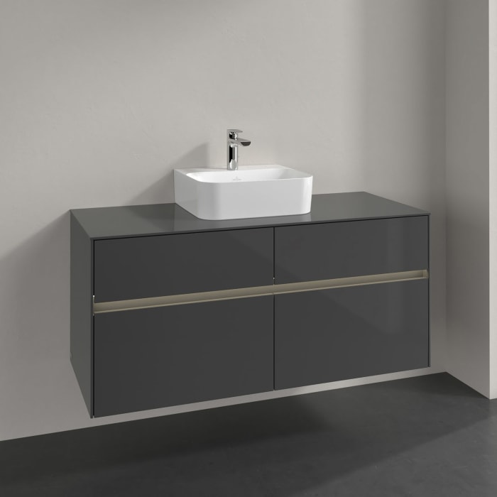 Villeroy & Boch Collaro Waschtischunterschrank 120 x 50 cm, mit 4 Auszügen und LED-Beleuchtung für Finion Waschtisch