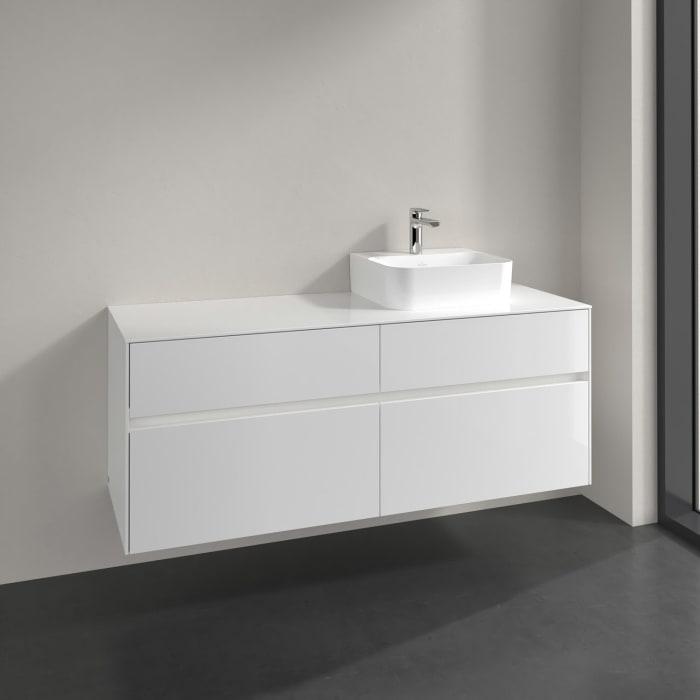 Villeroy & Boch Collaro Waschtischunterschrank 140 x 50 cm, mit 4 Auszügen und LED-Beleuchtung für Finion Waschtisch