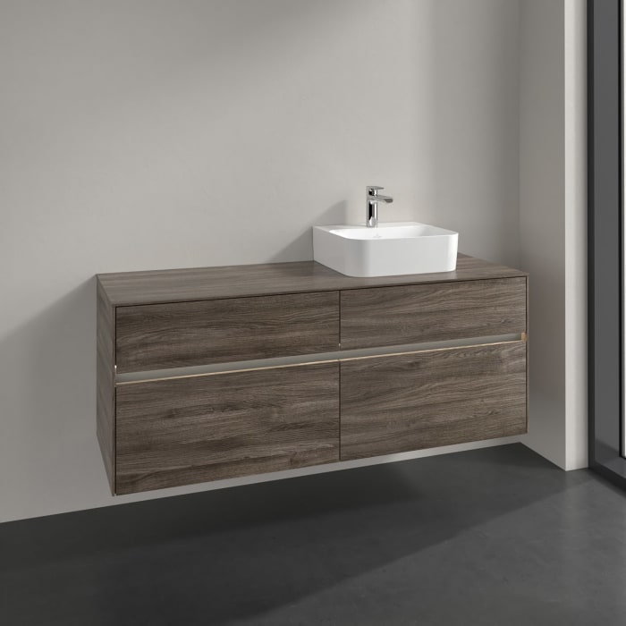 Villeroy & Boch Collaro Waschtischunterschrank 140 x 50 cm, mit 4 Auszügen und LED-Beleuchtung für Finion Waschtisch