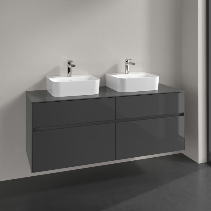 Villeroy & Boch Collaro Waschtischunterschrank 140 x 50 cm, mit 4 Auszügen für 2 Finion Waschtische