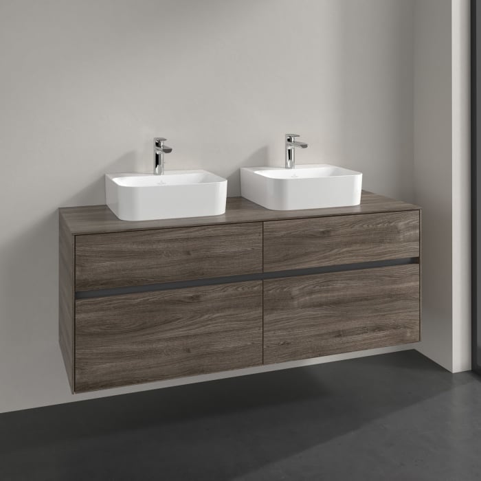 Villeroy & Boch Collaro Waschtischunterschrank 140 x 50 cm, mit 4 Auszügen für 2 Finion Waschtische