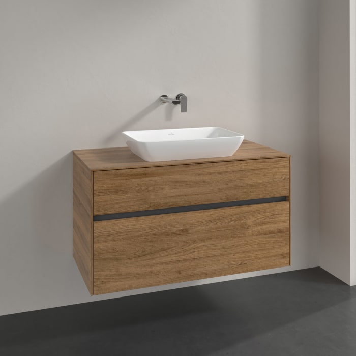 Villeroy & Boch Collaro Waschtischunterschrank 100 x 50 cm, mit 2 Auszügen für Venticello Waschtisch