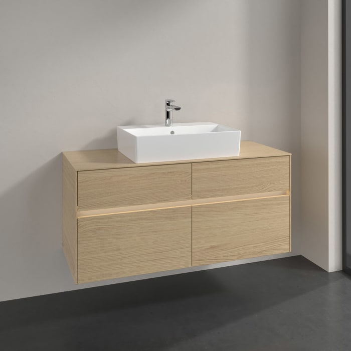 Villeroy & Boch Collaro Waschtischunterschrank 120 x 50 cm, mit 4 Auszügen und LED-Beleuchtung