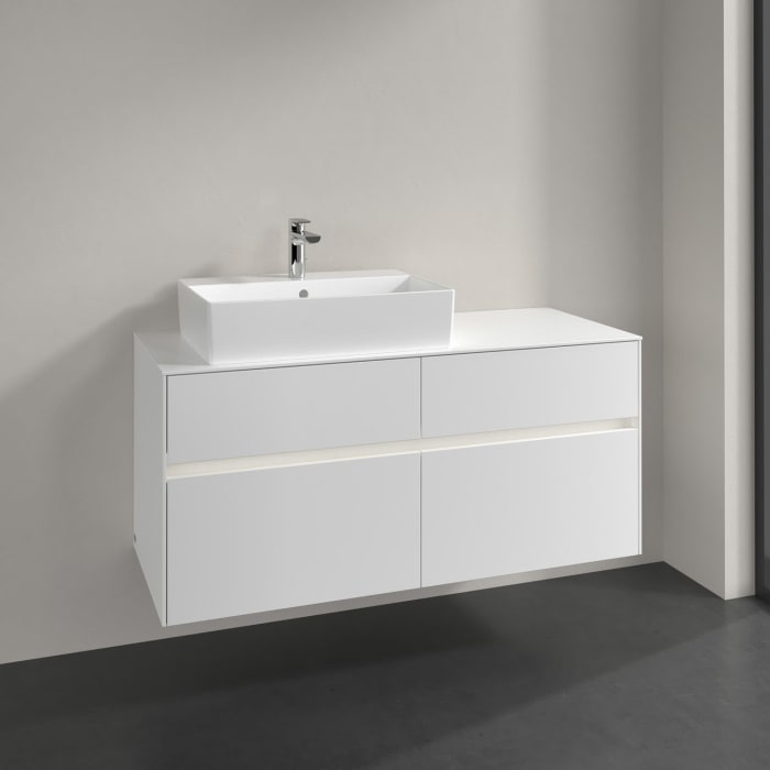 Villeroy & Boch Collaro Waschtischunterschrank 120 x 50 cm, mit 4 Auszügen und LED-Beleuchtung