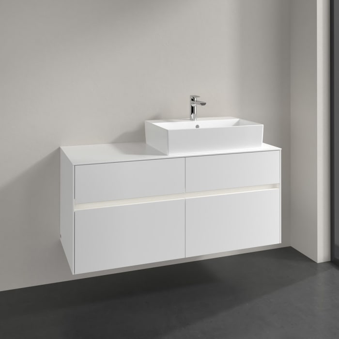 Villeroy & Boch Collaro Waschtischunterschrank 120 x 50 cm, mit 4 Auszügen und LED-Beleuchtung