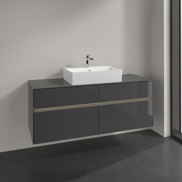 Villeroy & Boch Collaro Waschtischunterschrank 140 x 50 cm, mit 4 Auszügen und LED-Beleuchtung