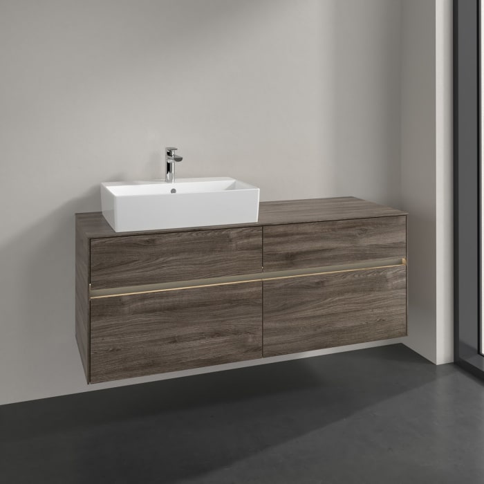Villeroy & Boch Collaro Waschtischunterschrank 140 x 50 cm, mit 4 Auszügen und LED-Beleuchtung