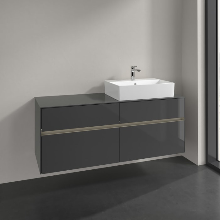 Villeroy & Boch Collaro Waschtischunterschrank 140 x 50 cm, mit 4 Auszügen und LED-Beleuchtung