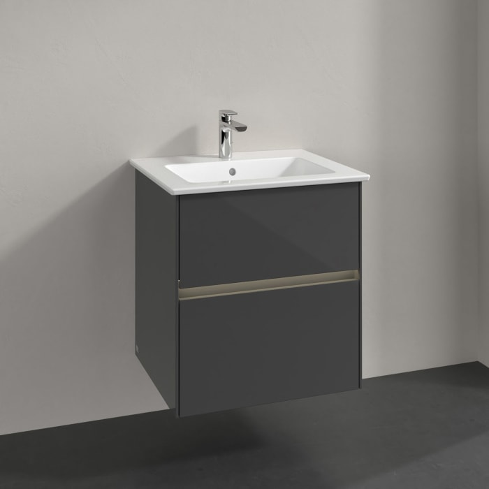 Villeroy & Boch Collaro Waschtischunterschrank 56 x 48 cm, mit 2 Auszügen und LED-Beleuchtung für Venticello Waschtisch