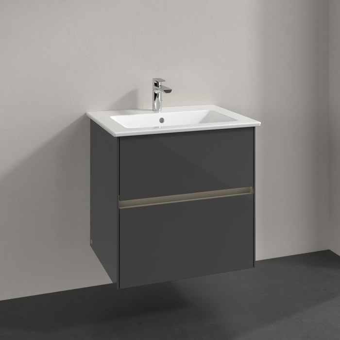 Villeroy & Boch Collaro Waschtischunterschrank 61 x 48 cm, mit 2 Auszügen und LED-Beleuchtung für Venticello Waschtisch