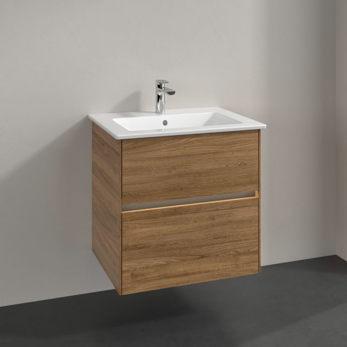 Villeroy & Boch Collaro Waschtischunterschrank 61 x 48 cm, mit 2 Auszügen und LED-Beleuchtung für Venticello Waschtisch