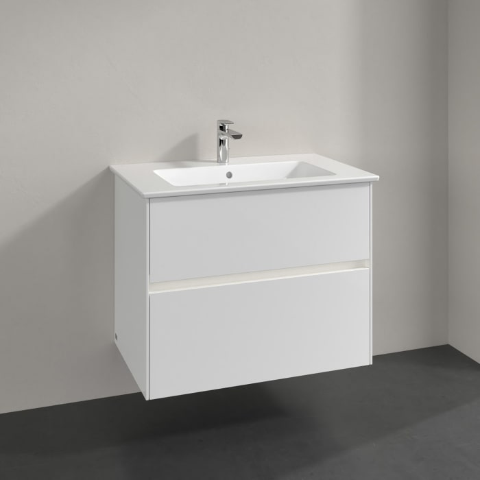 Villeroy & Boch Collaro Waschtischunterschrank 76 x 48 cm, mit 2 Auszügen und LED-Beleuchtung für Venticello Waschtisch