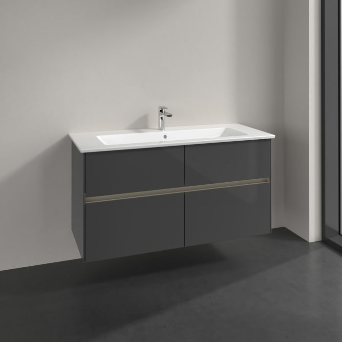 Villeroy & Boch Collaro Waschtischunterschrank 116 x 48 cm, mit 4 Auszügen und LED-Beleuchtung für Venticello Waschtisch