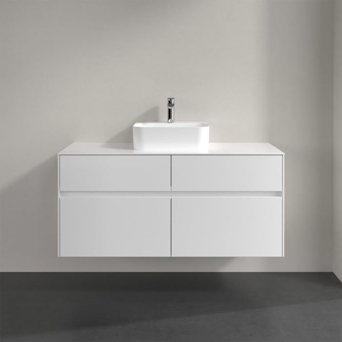 Villeroy & Boch Collaro Waschtischunterschrank 120 x 50 cm, mit 4 Auszügen und LED-Beleuchtung für Finion Waschtisch