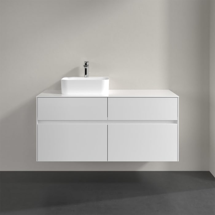 Villeroy & Boch Collaro Waschtischunterschrank 120 x 50 cm, mit 4 Auszügen und LED-Beleuchtung für Finion Waschtisch