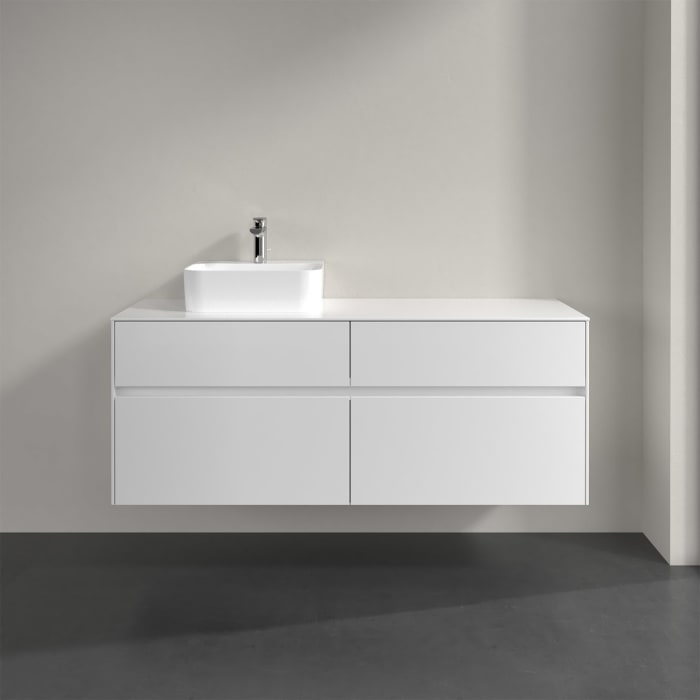 Villeroy & Boch Collaro Waschtischunterschrank 140 x 50 cm, mit 4 Auszügen und LED-Beleuchtung für Finion Waschtisch
