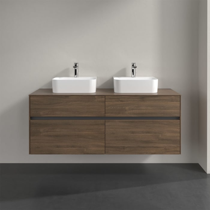 Villeroy & Boch Collaro Waschtischunterschrank 140 x 50 cm, mit 4 Auszügen für 2 Finion Waschtische