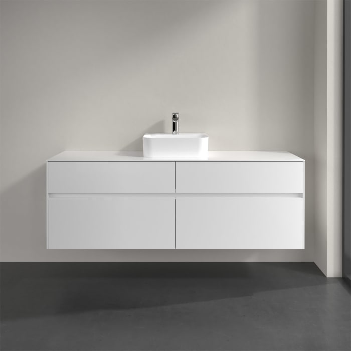 Villeroy & Boch Collaro Waschtischunterschrank 160 x 50 cm, mit 4 Auszügen und LED-Beleuchtung für Finion Waschtisch