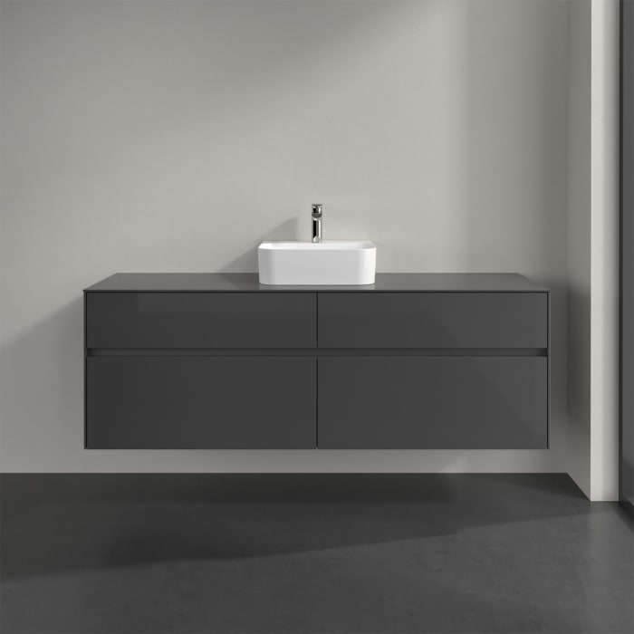Villeroy & Boch Collaro Waschtischunterschrank 160 x 50 cm, mit 4 Auszügen und LED-Beleuchtung für Finion Waschtisch