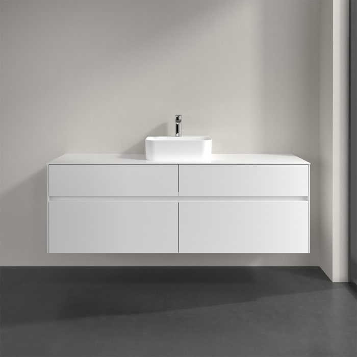 Villeroy & Boch Collaro Waschtischunterschrank 160 x 50 cm, mit 4 Auszügen und LED-Beleuchtung für Finion Waschtisch