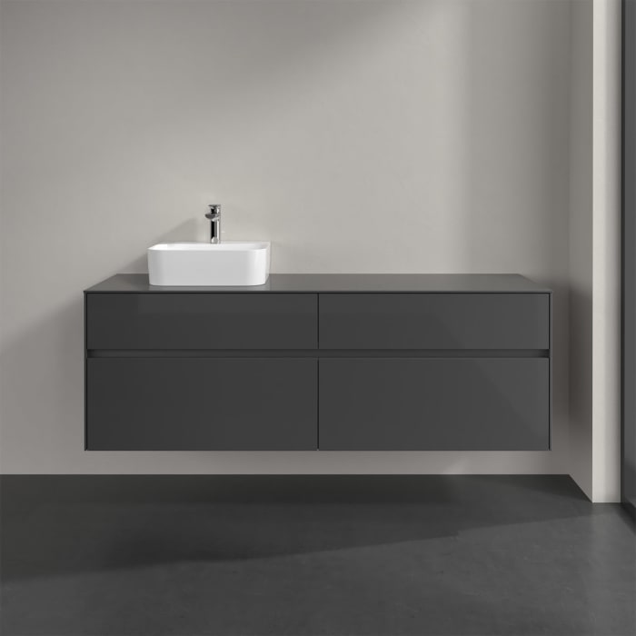 Villeroy & Boch Collaro Waschtischunterschrank 160 x 50 cm, mit 4 Auszügen und LED-Beleuchtung für Finion Waschtisch