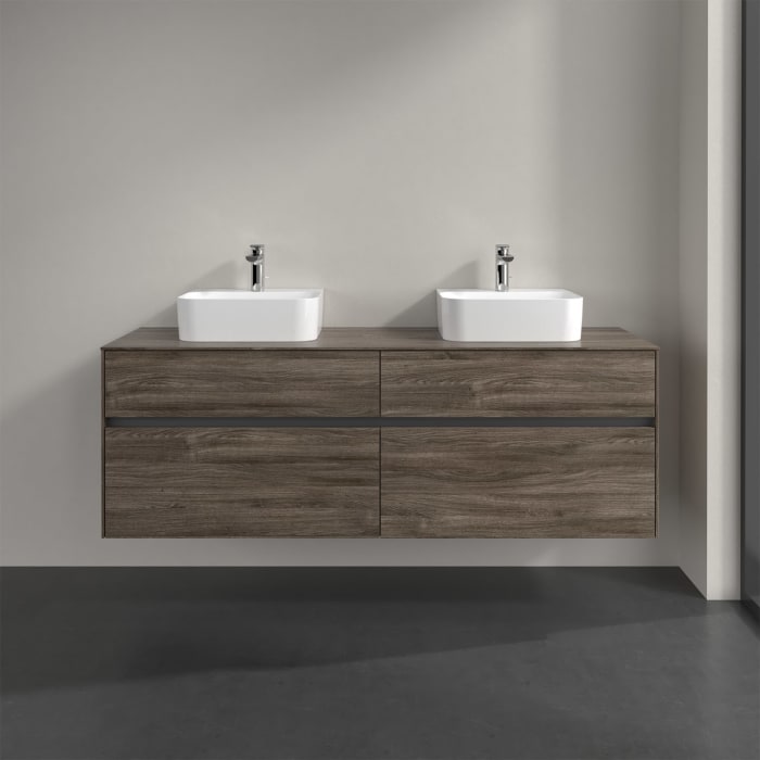 Villeroy & Boch Collaro Waschtischunterschrank 160 x 50 cm, mit 4 Auszügen für 2 Finion Waschtische